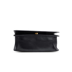 White/Black Saffiano Lux Chain Shoulder Bag