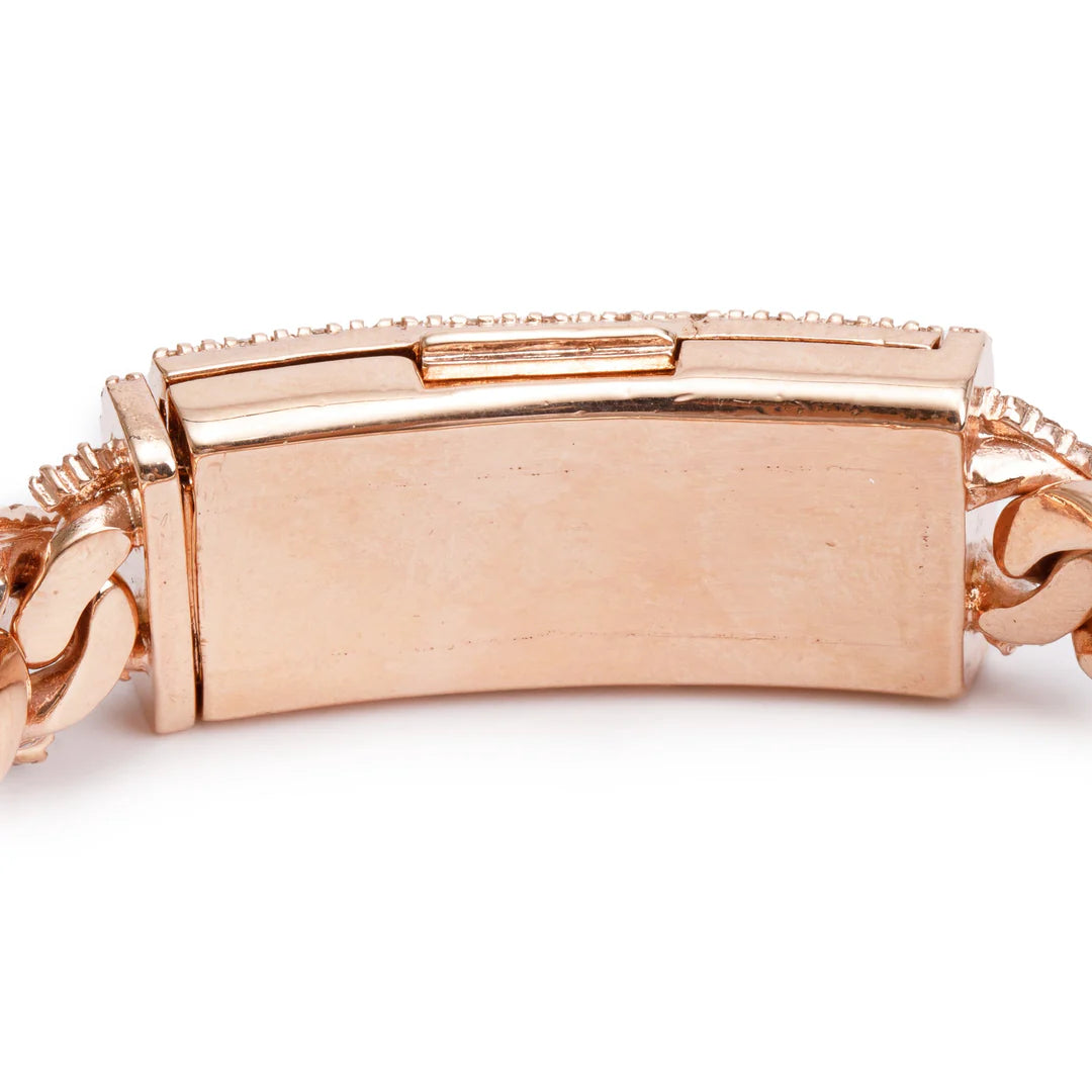 10k Rose Gold 17.13 tcw. Diamond Cuban Link Bracelet