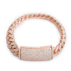 10k Rose Gold 17.13 tcw. Diamond Cuban Link Bracelet