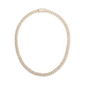 10k Yellow Gold 16.70 tcw. Pave Diamond Cuban Link Necklace