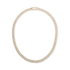 10k Yellow Gold 16.70 tcw. Pave Diamond Cuban Link Necklace