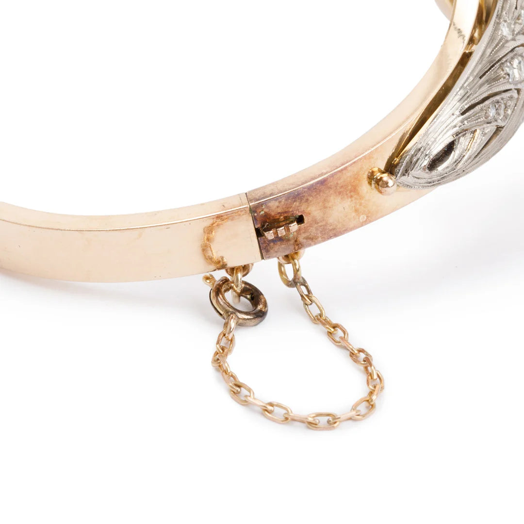 14k Gold Pearl, Sapphire &amp; Diamond Bracelet