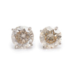 14k White Gold 1.98 tcw. Diamond Stud Earrings