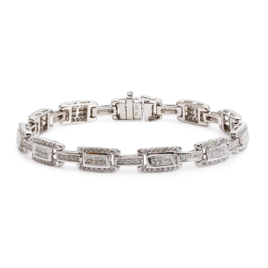 14k White Gold 4.00 tcw. Diamond Bracelet
