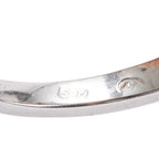 14k White Gold Blue Sapphire &amp; Diamond Cocktail Ring, Size 7.75