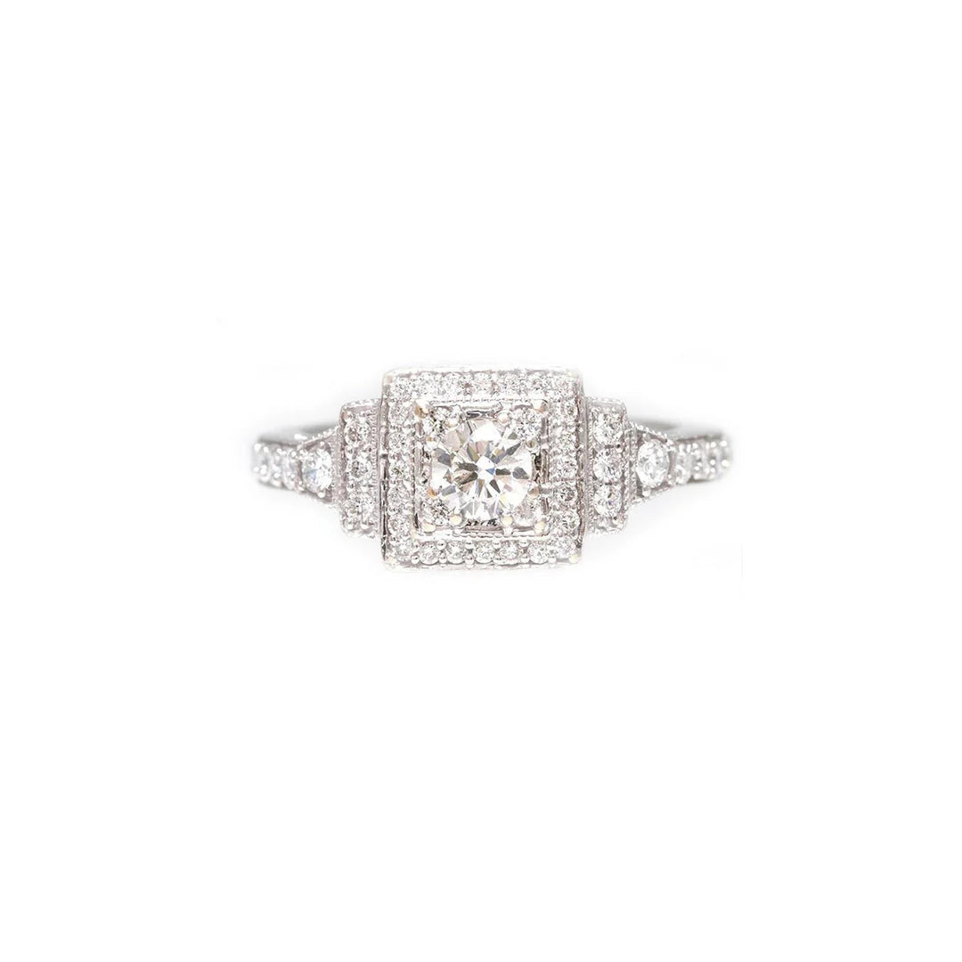 14k White Gold Diamond Ring
