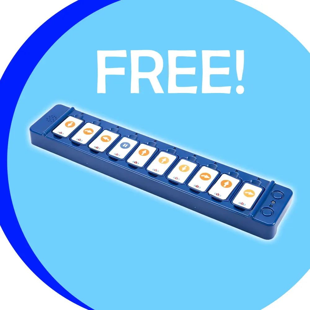 TTS Blue-Bot Classroom Bundle Programmable Robot with FREE Tactile Code Reader - See & Say Version - STEM Learning Robotics for Kids Age 3+