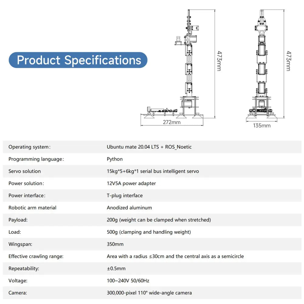 DOFBOT SE AI Vision Robotic Arm with ROS2 Python Programming (Virtual Machine Version)