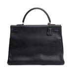 Black Noir Togo Kelly Retourne 35 w/ Strap