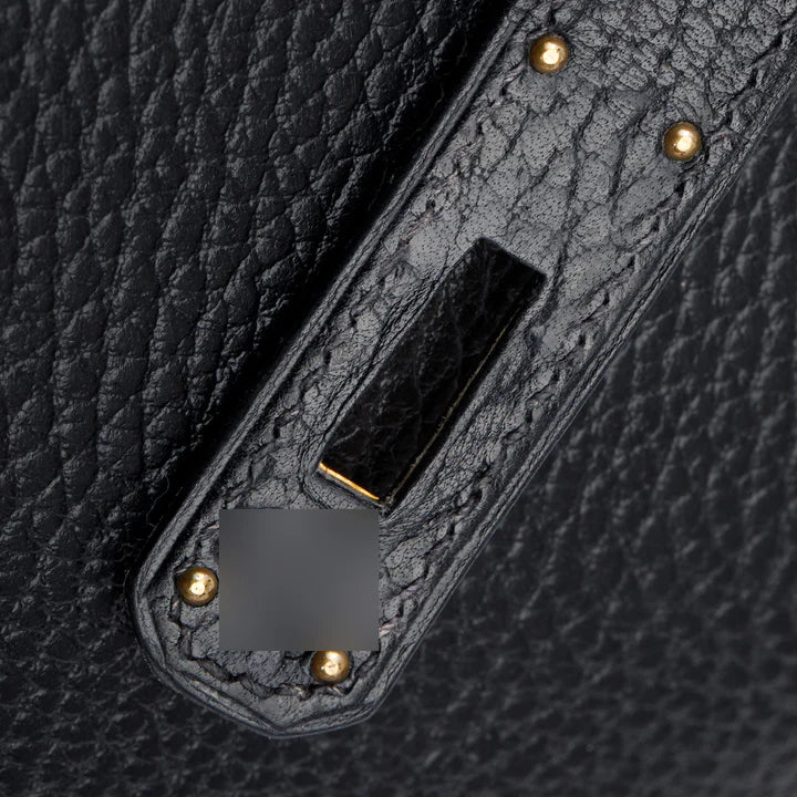 Black Noir Togo Kelly Retourne 35 w/ Strap