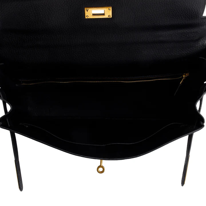 Black Noir Togo Kelly Retourne 35 w/ Strap