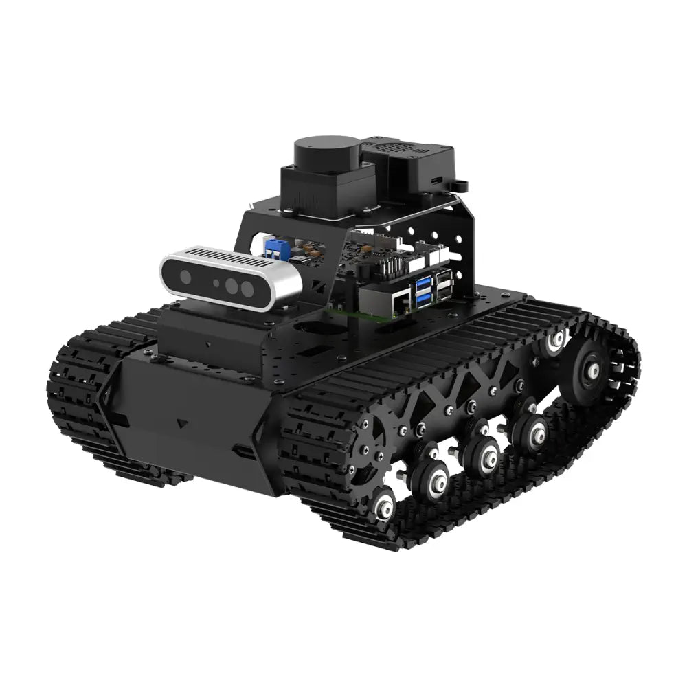 Hiwonder MentorPi T1 Raspberry Pi Robot Car – Tank Chassis, ROS2 AI Coding Robot with Large AI model ChatGPT, SLAM and Autonomous Driving (Advaned Kit with Raspberry Pi 5 16GB)