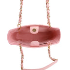 Pink Caviar Leather Petite Shopping Tote