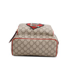 GG Supreme Monogram Web Kingsnake Heart Embroidered Small Day Backpack