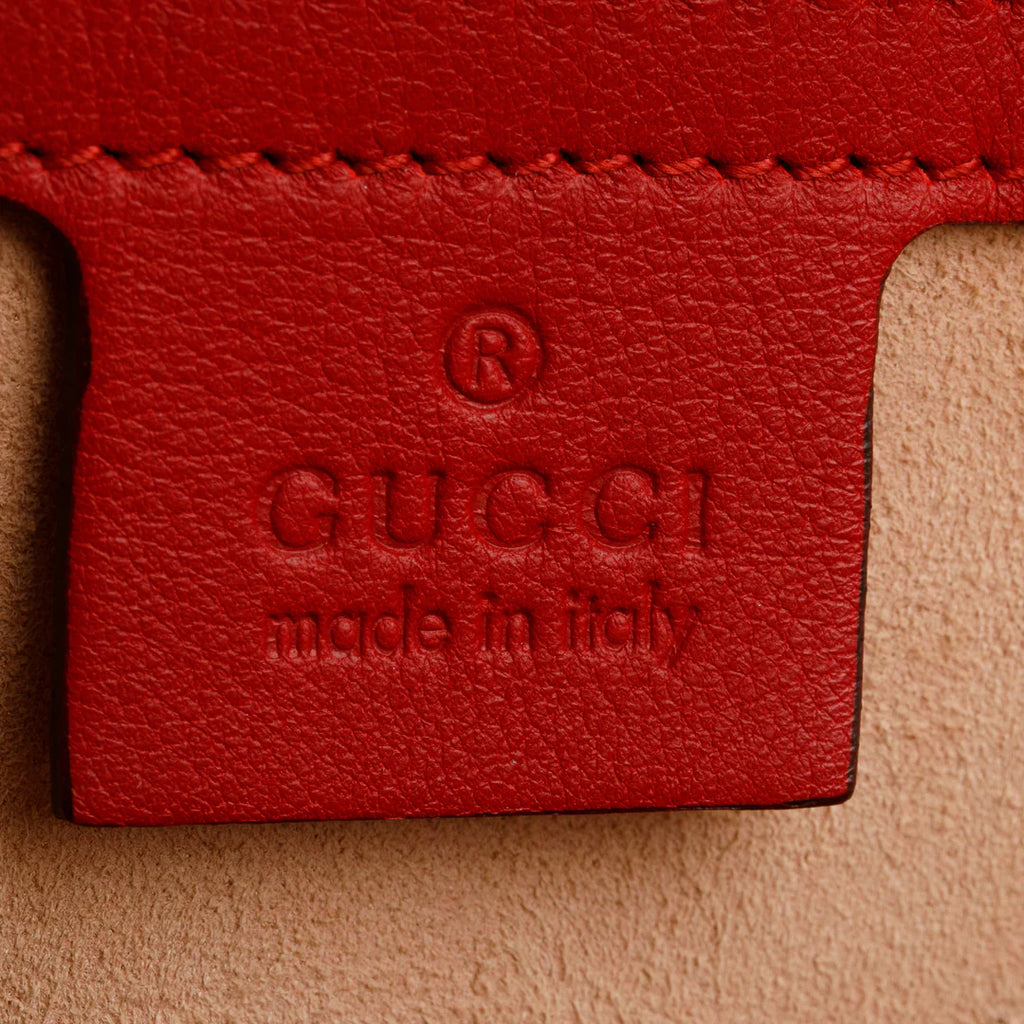 GG Supreme Monogram Web Kingsnake Heart Embroidered Small Day Backpack