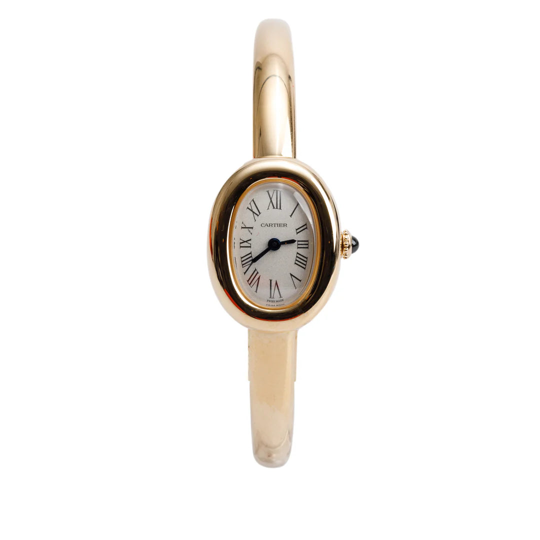 2025 18k Yellow Gold Baignoire Quartz Watch, Mini Model 4596 w/ Box, Receipt & Papers - Coeur Cult Core