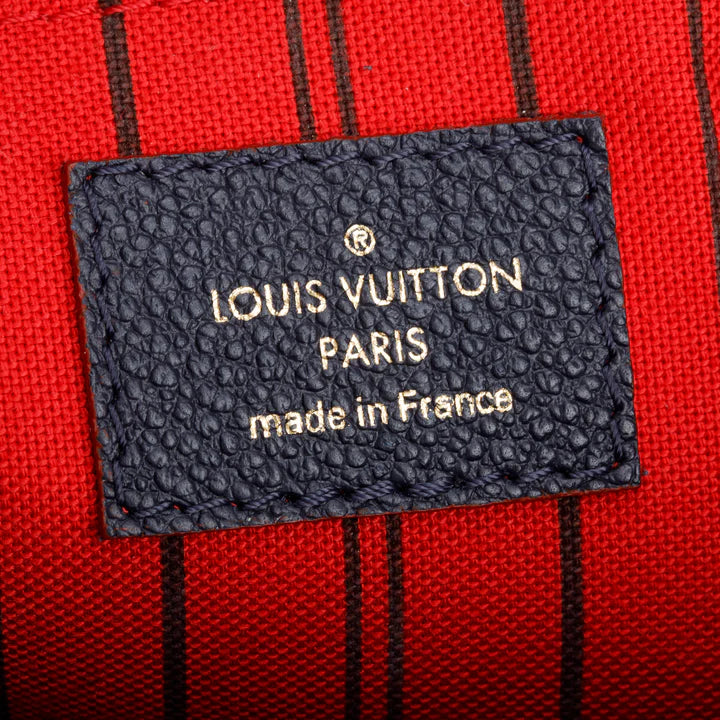 Navy Monogram Empreinte Leather Montaigne BB w/ Strap &amp; Box