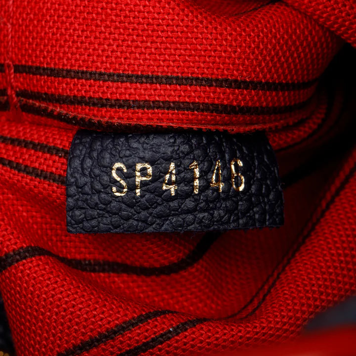 Navy Monogram Empreinte Leather Montaigne BB w/ Strap &amp; Box