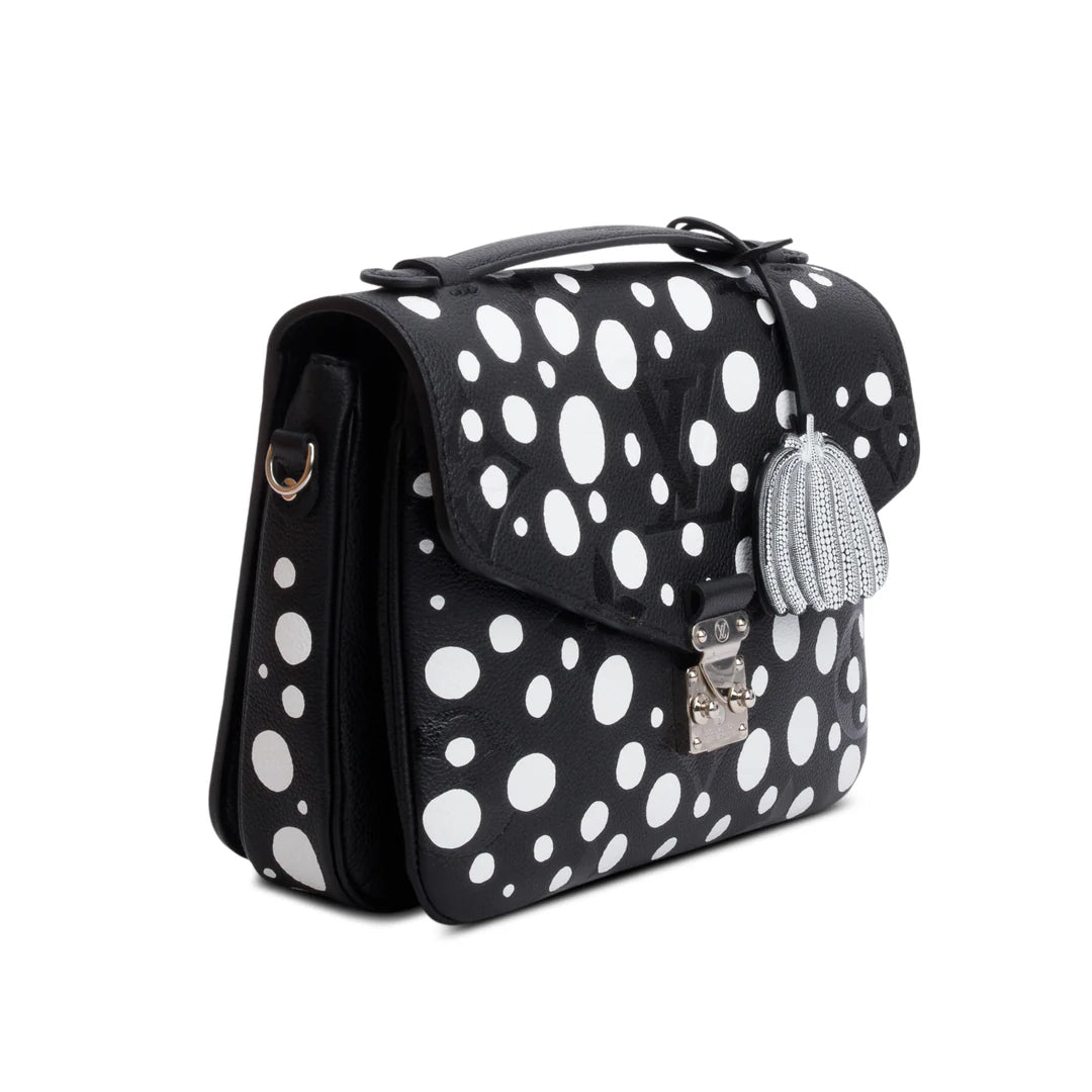x Yayoi Kusama 2023 Black Infinity Dots Monogram Empreinte Leather Pochette Metis
