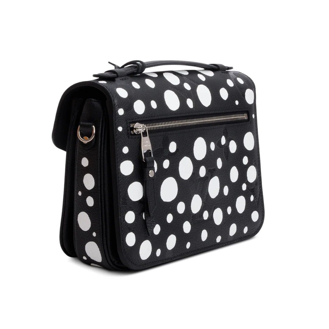x Yayoi Kusama 2023 Black Infinity Dots Monogram Empreinte Leather Pochette Metis