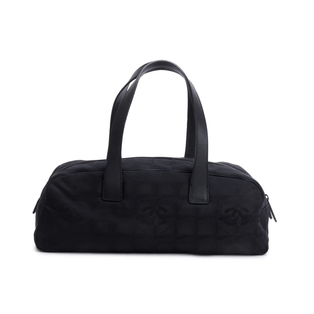 Black Nylon Travel Ligne Bowling Bag w/ Authenticity Card