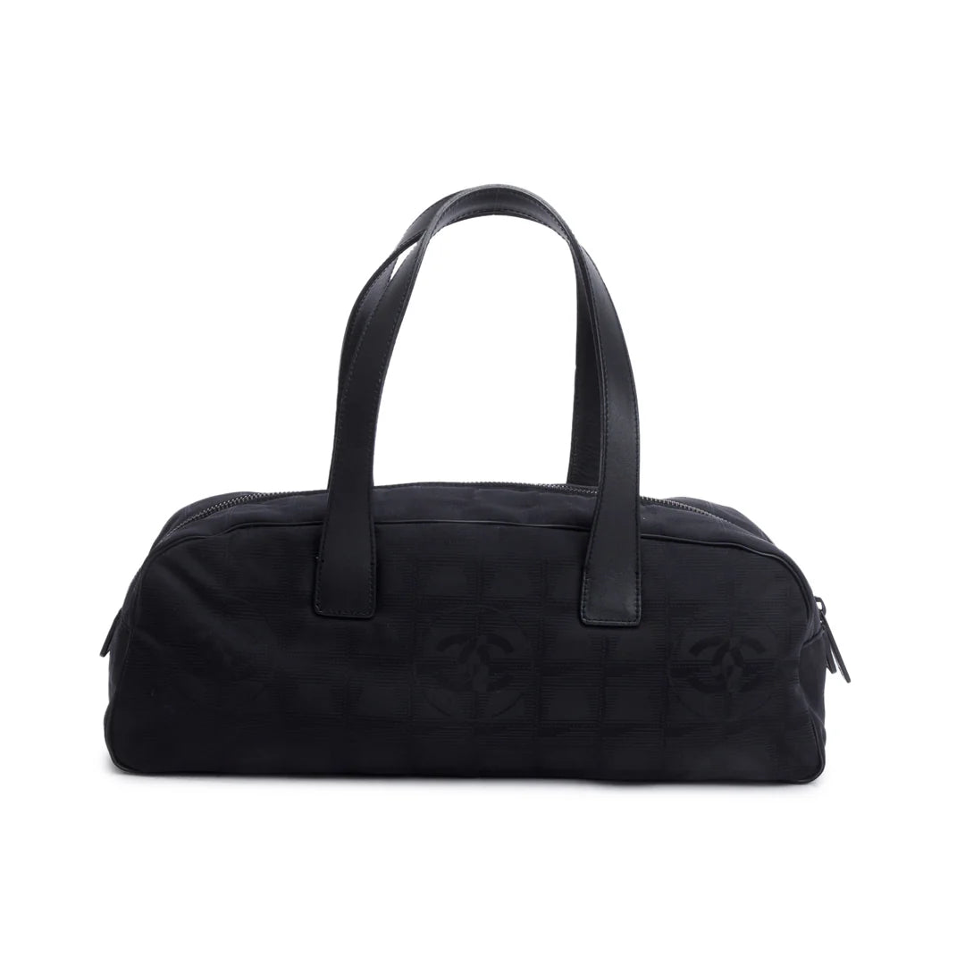 Black Nylon Travel Ligne Bowling Bag w/ Authenticity Card