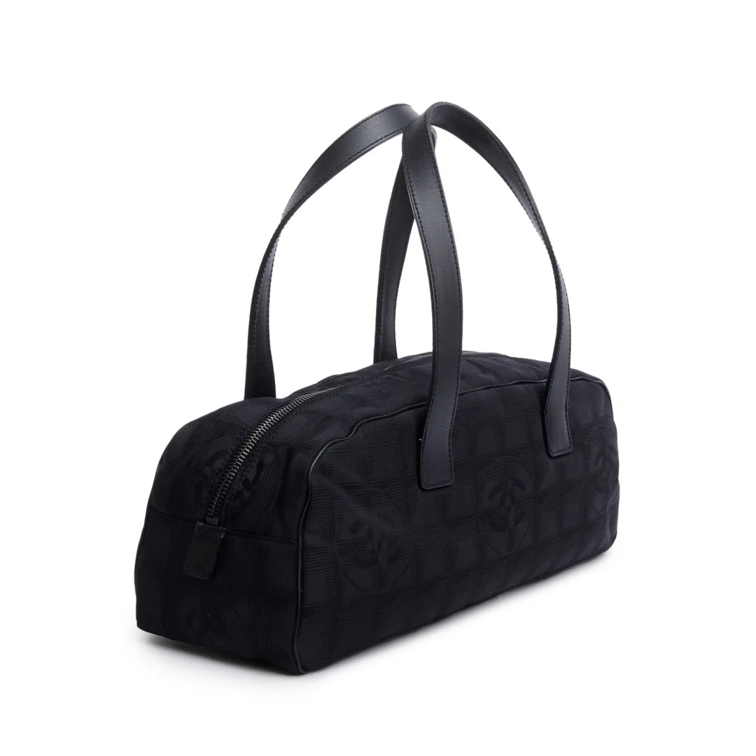 Black Nylon Travel Ligne Bowling Bag w/ Authenticity Card