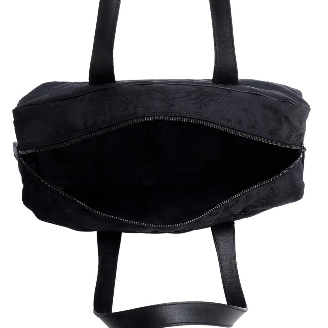 Black Nylon Travel Ligne Bowling Bag w/ Authenticity Card