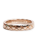 18k Rose Gold Quilted Coco Crush Band Ring, Size 49 4.75, Mini Version w/ Box &amp; Papers