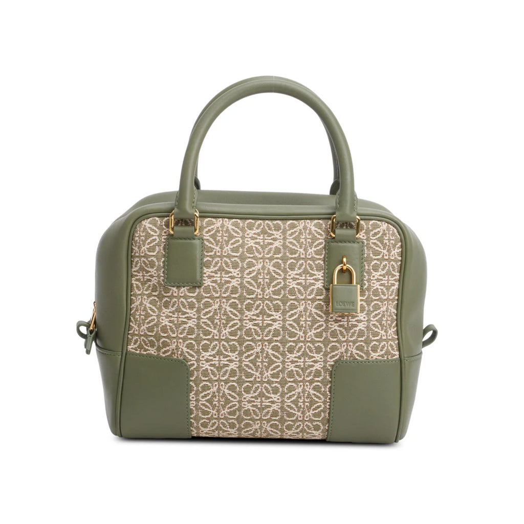 Green Jacquard Anagram Calfskin Amazona 19 Bag w/ Strap