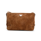 Brown Suede Messenger Bag