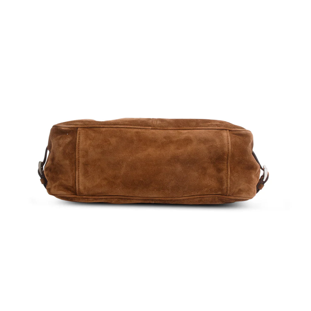 Brown Suede Messenger Bag