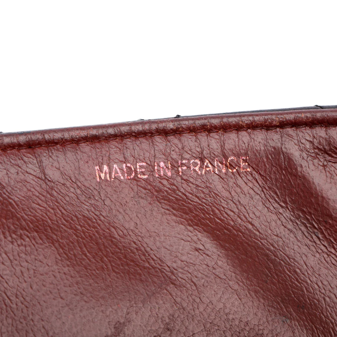 Vintage Black Lambskin Quilted Mini Square Flap Bag w/ Authenticity Card