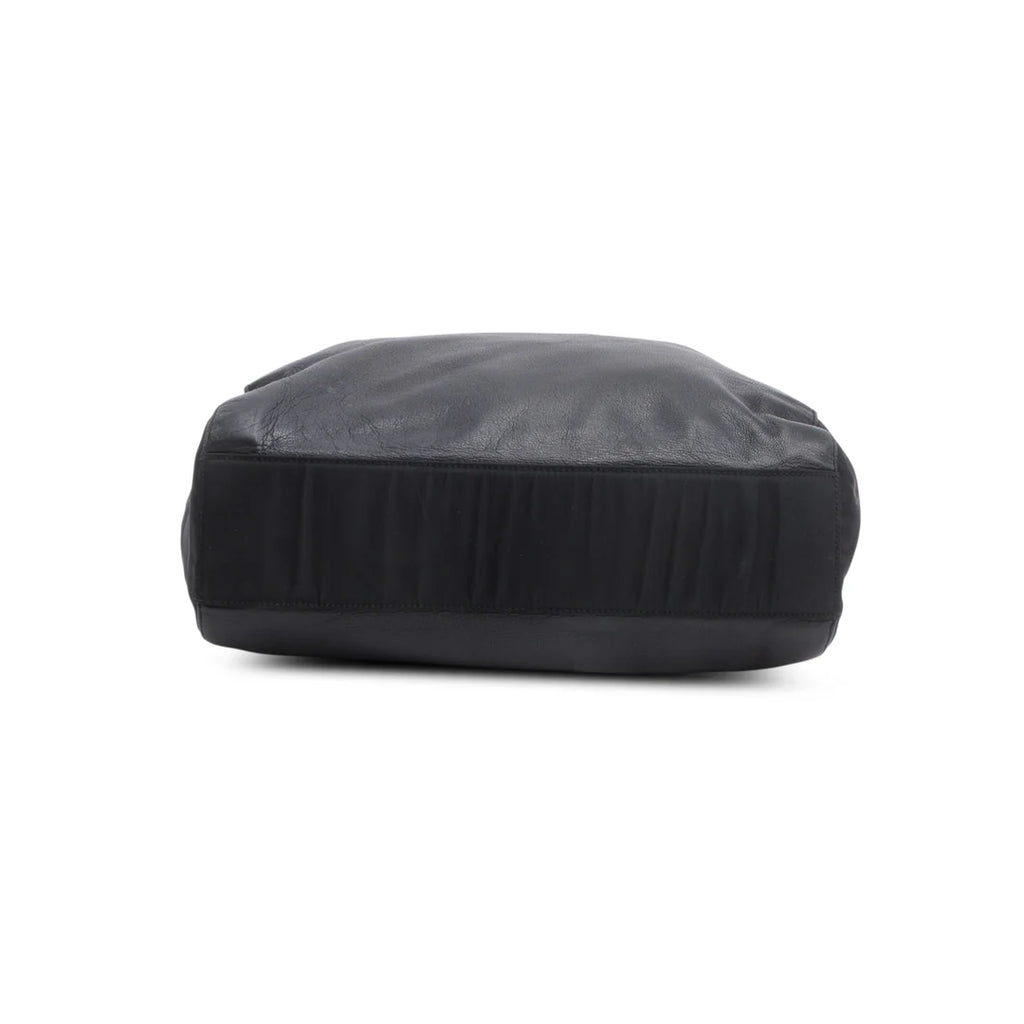 Black Nappa Leather &amp; Tessuto Nylon Catena Bag