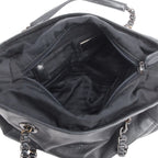 Black Nappa Leather &amp; Tessuto Nylon Catena Bag