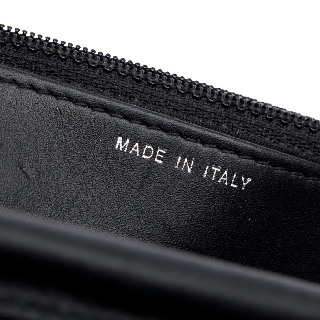 Black Quilted Velvet Boy Wallet on Chain w/ Box &amp; Authenticity Card