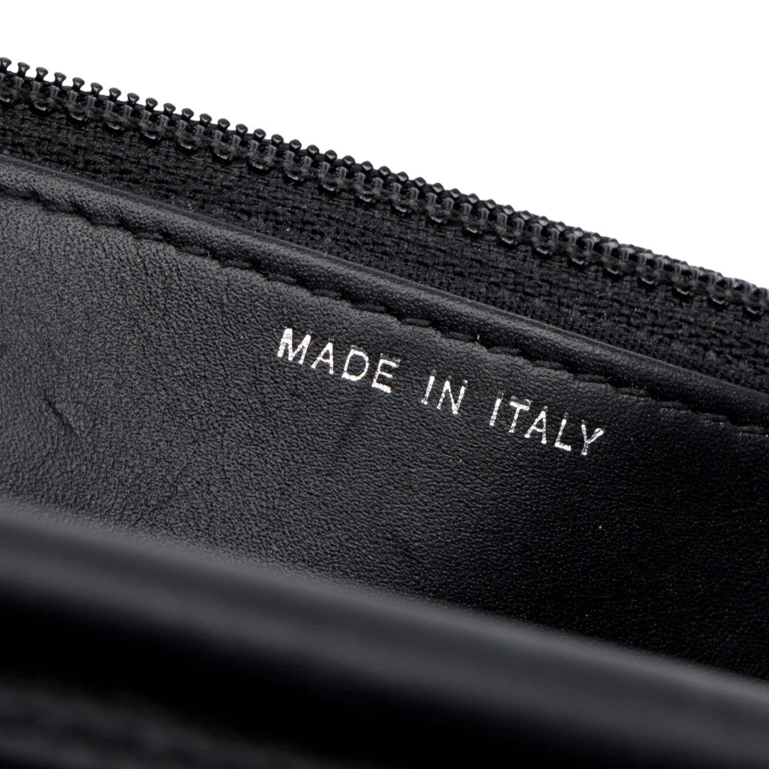 Black Quilted Velvet Boy Wallet on Chain w/ Box &amp; Authenticity Card