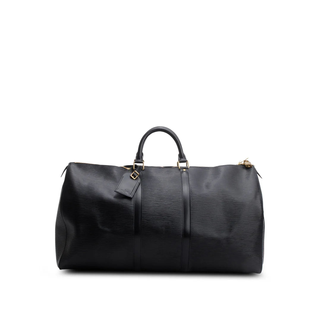 Vintage Black Epi Leather Keepall 55