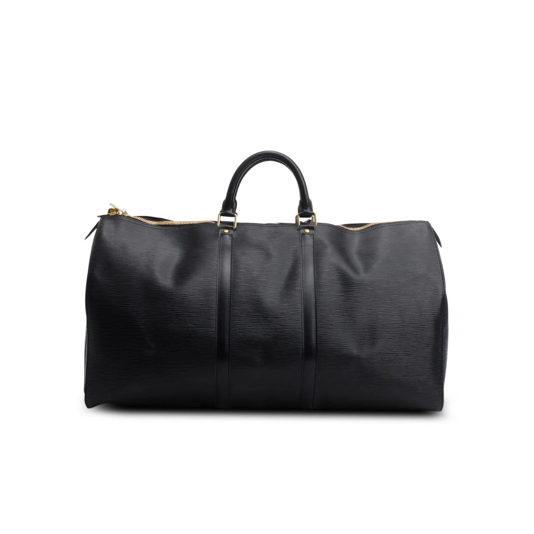 Vintage Black Epi Leather Keepall 55