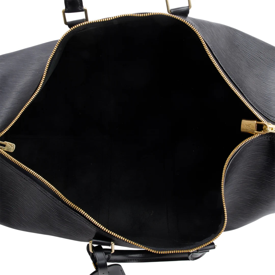 Vintage Black Epi Leather Keepall 55