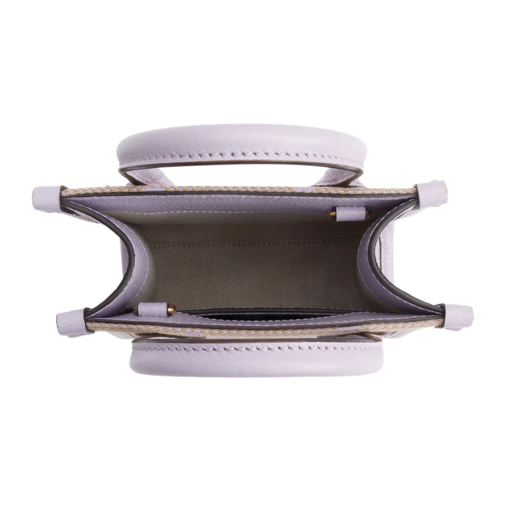 Purple Monogram Jumbo GG Textured Dollar Calfskin Mini Tote Bag w/ Strap