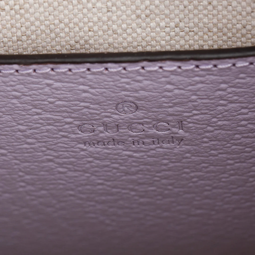 Purple Monogram Jumbo GG Textured Dollar Calfskin Mini Tote Bag w/ Strap