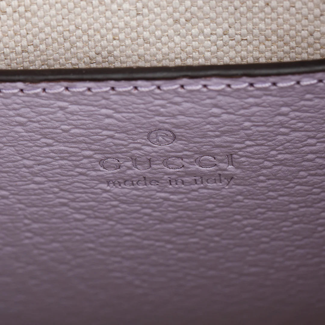 Purple Monogram Jumbo GG Textured Dollar Calfskin Mini Tote Bag w/ Strap