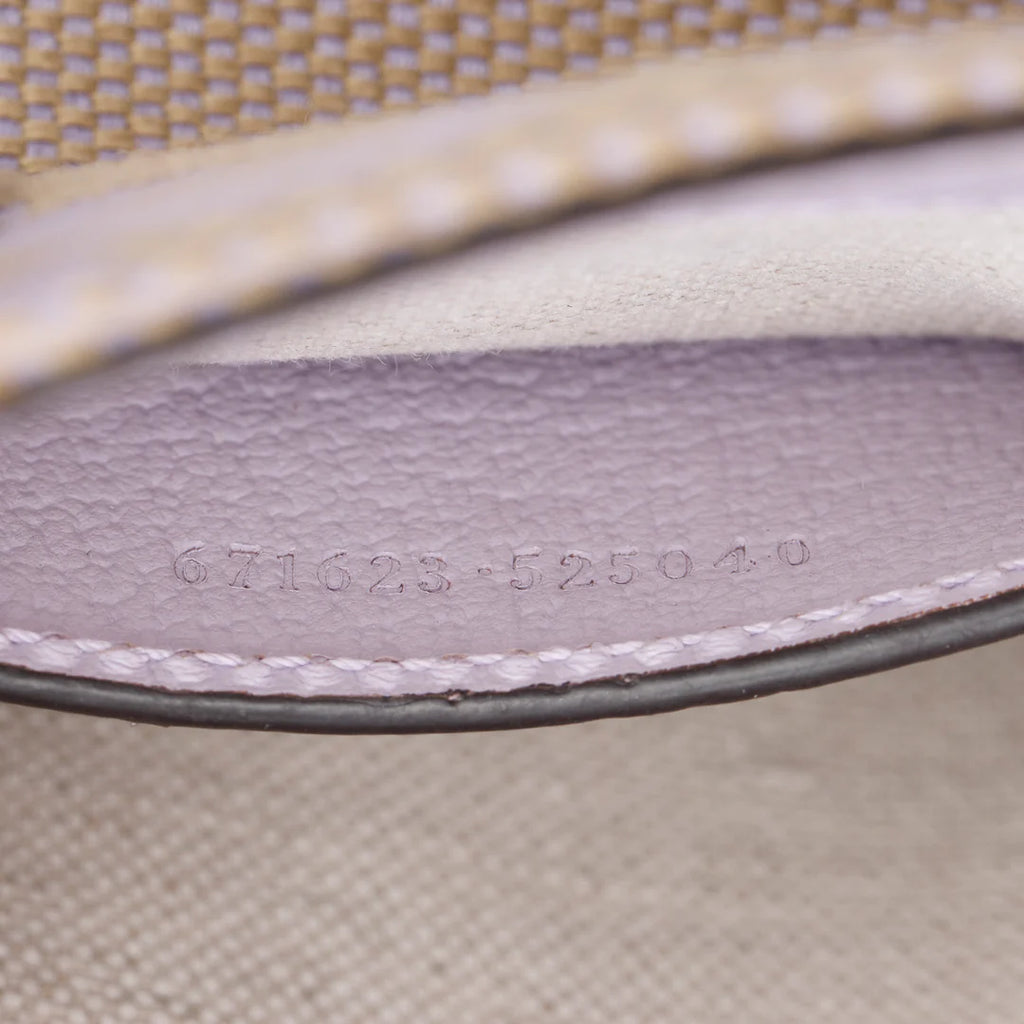 Purple Monogram Jumbo GG Textured Dollar Calfskin Mini Tote Bag w/ Strap