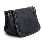 Black Lambskin Luxe Ligne Accordion Flap Bag w/ Authenticity Card