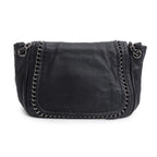 Black Lambskin Luxe Ligne Accordion Flap Bag w/ Authenticity Card