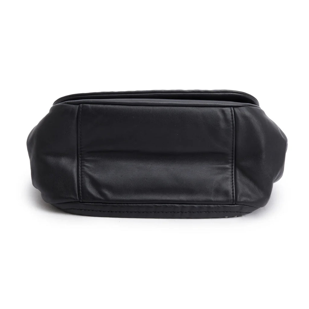 Black Lambskin Luxe Ligne Accordion Flap Bag w/ Authenticity Card