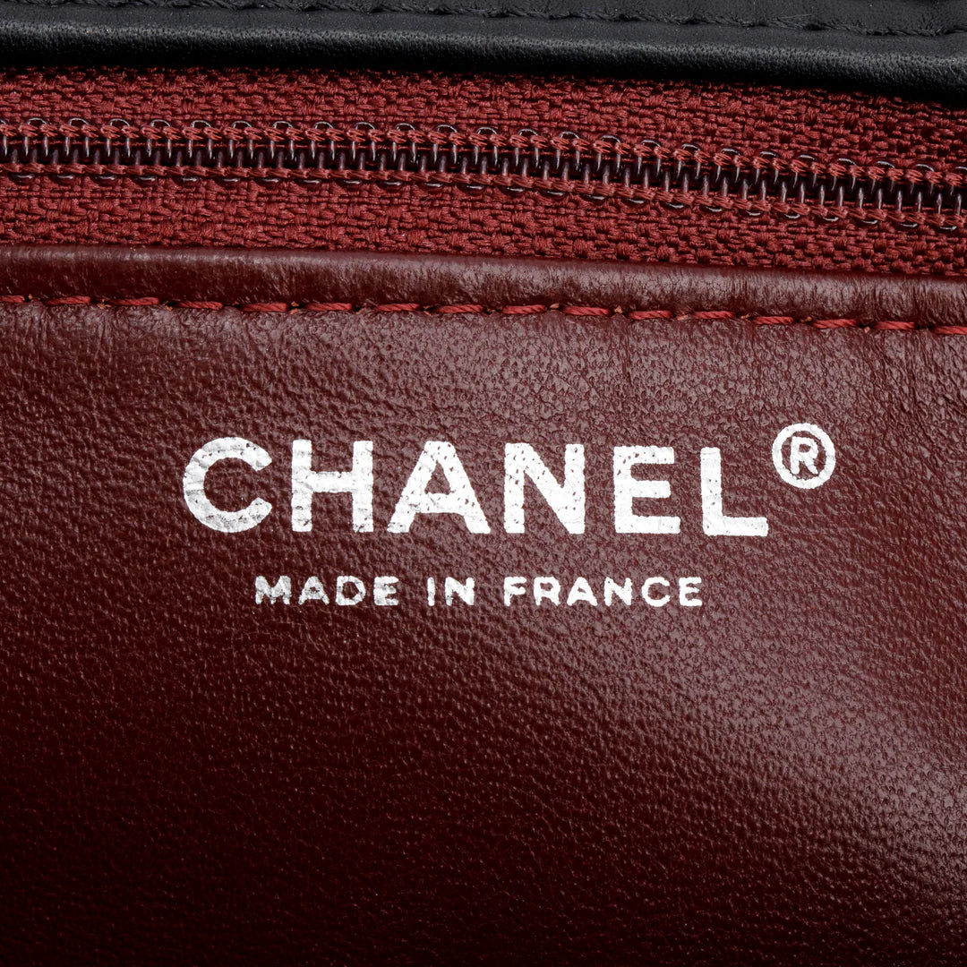 Black Lambskin Luxe Ligne Accordion Flap Bag w/ Authenticity Card