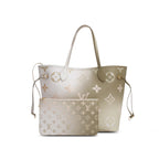 Monogram Sunset Khaki Giant Spring in The City Neverfull MM w/ Pouch