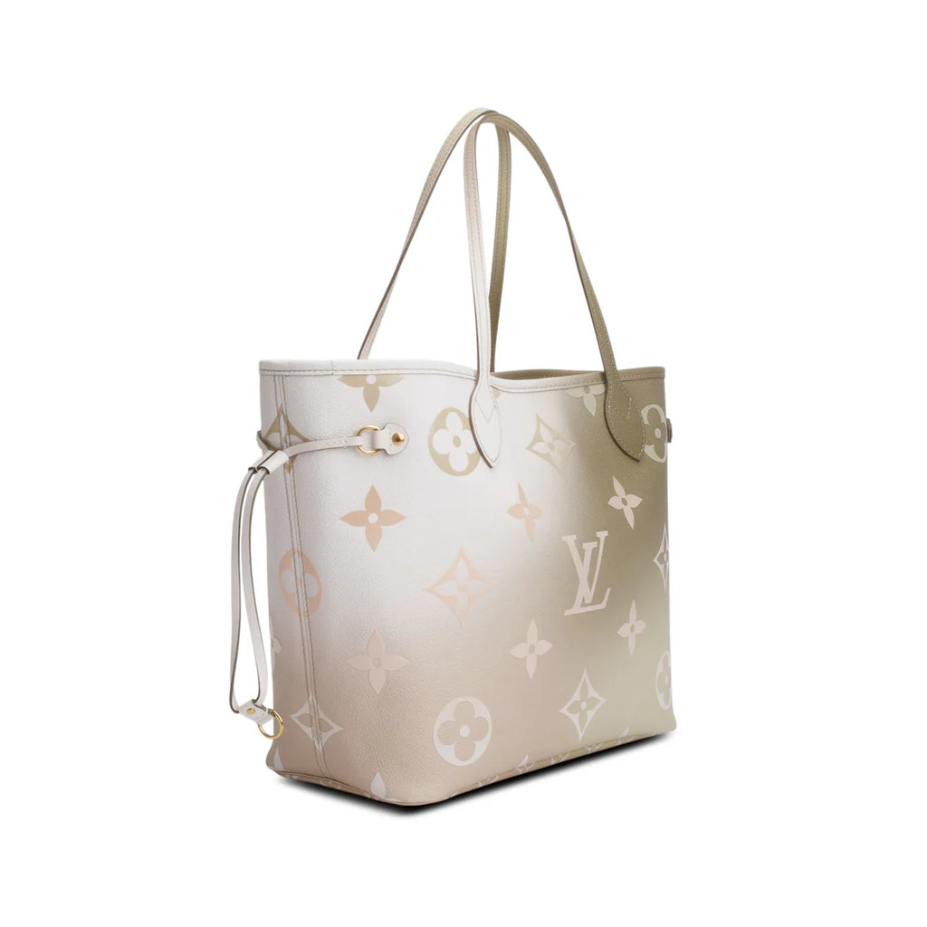 Monogram Sunset Khaki Giant Spring in The City Neverfull MM w/ Pouch